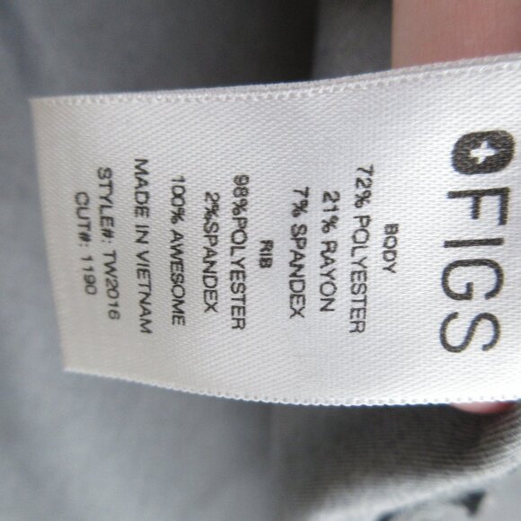 Figs Gray Scrub Jacket Tangier Medical Coat Size XS Crisp Poly Rayon Blend - Picture 6 of 12